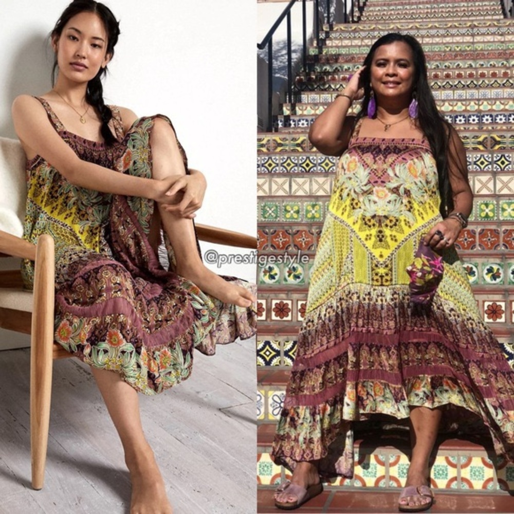ANTHROPOLOGIE Lovett Tiered Maxi Dress
